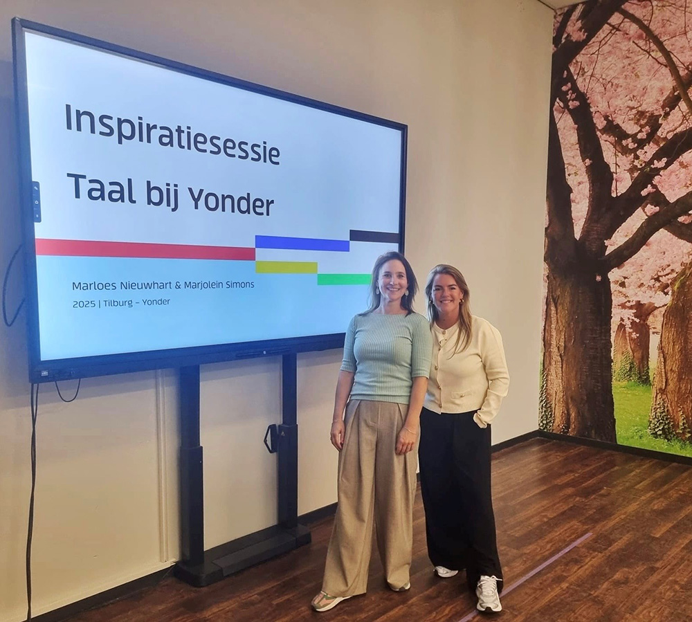 Inspiratiesessie Taal bij Yonder Docent Marloes en Marjolein organiseren inspiratiesessie Taal bij Yonder