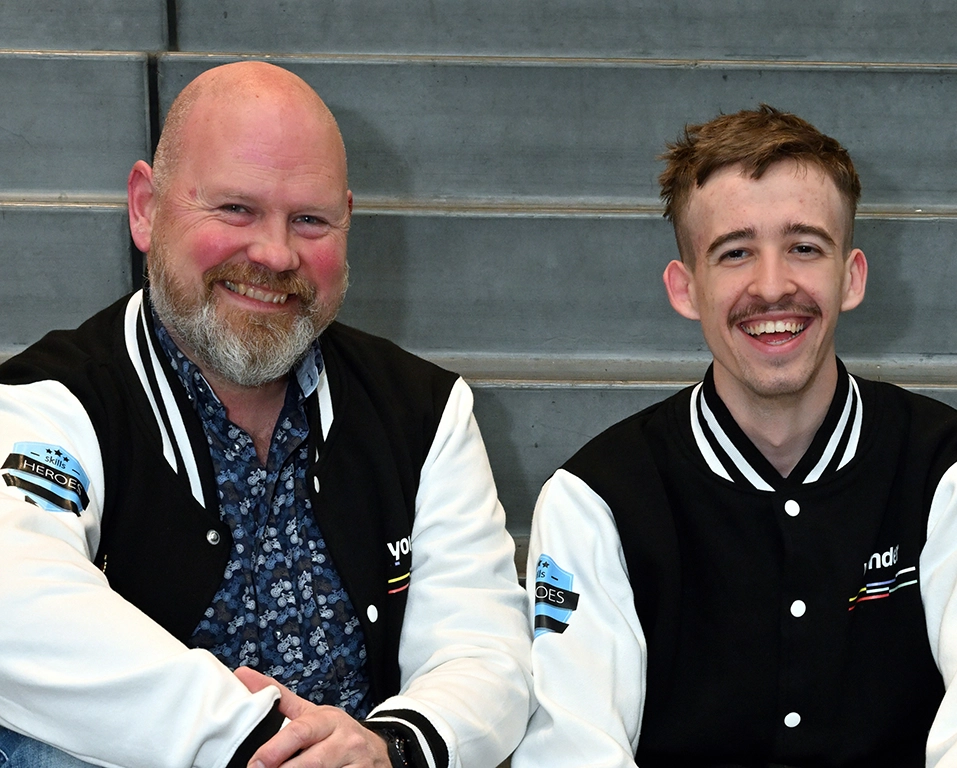 Kennith, ICTs-tudent bij Yonder, samen met zijn docent Igor Burger tijdens Skills The Finals